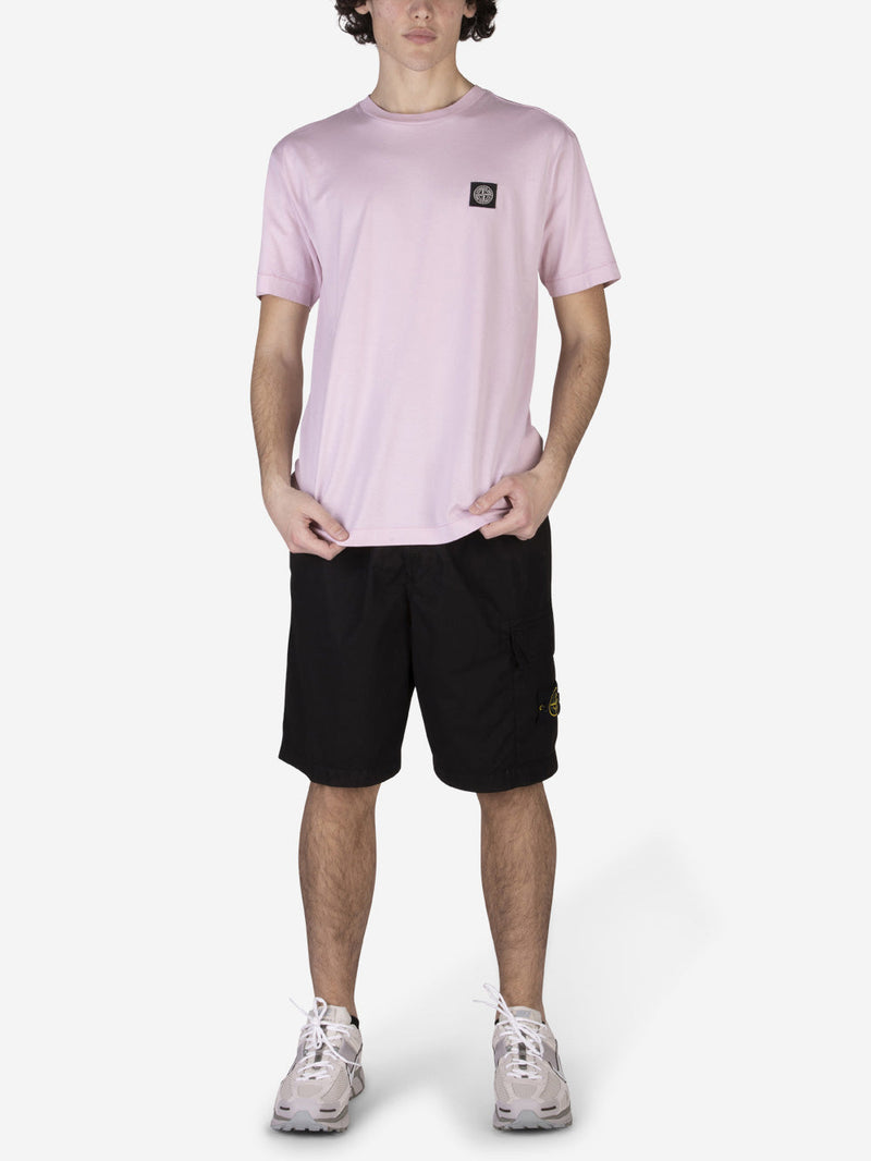 T-shirt van lichtroze katoen