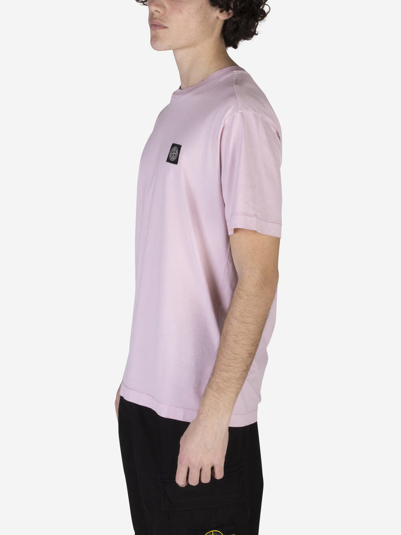 T-shirt van lichtroze katoen