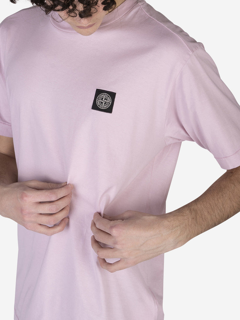 T-shirt van lichtroze katoen